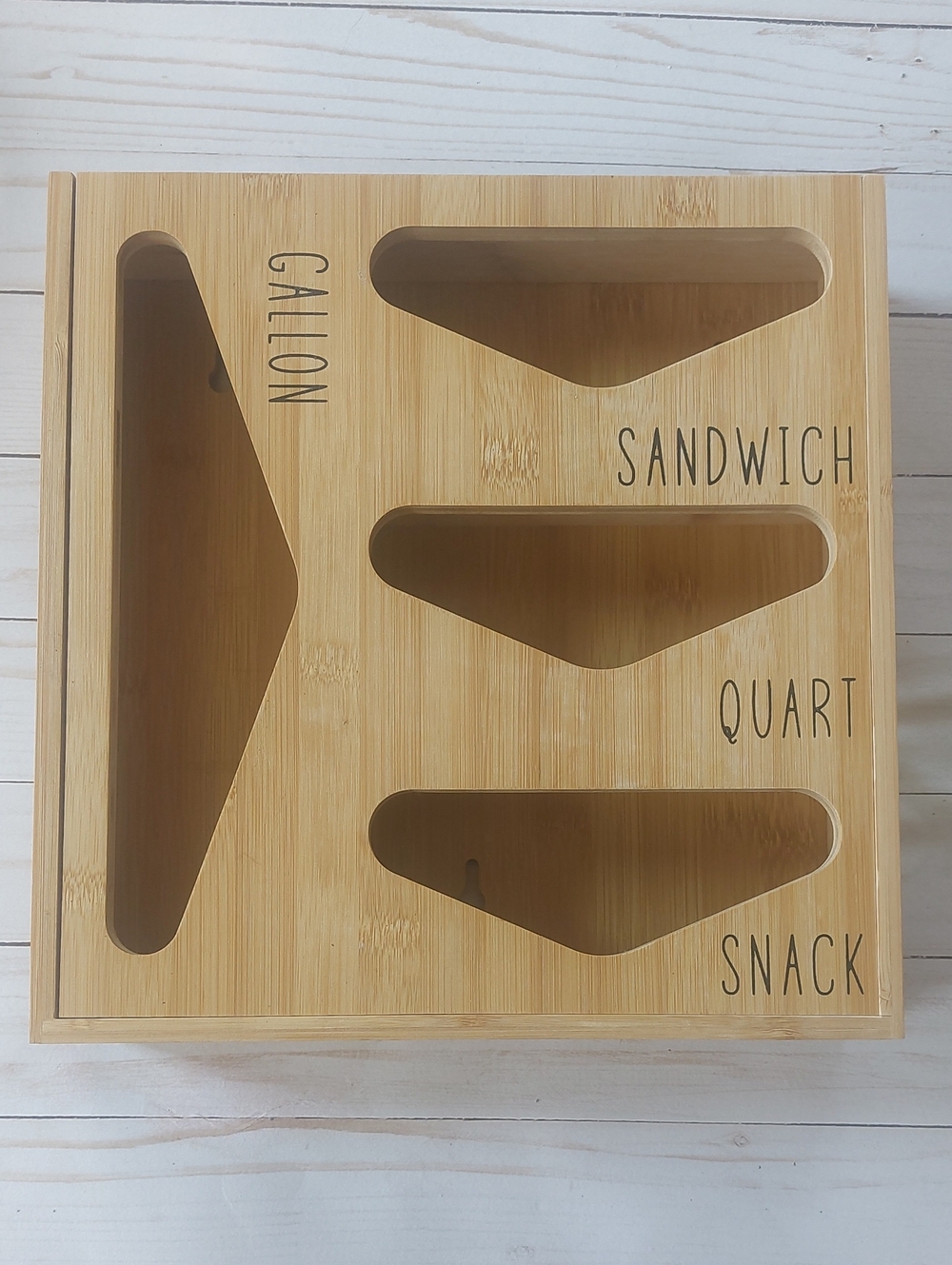 Bamboo Sandwich Bag Organizer - Natural